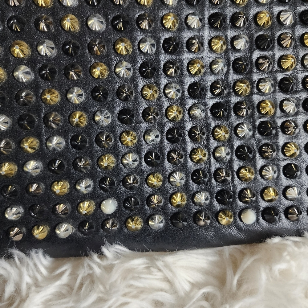 SOLD. Christian Louboutin Loubiposh Multi Color Studded Clutch Bag - Picture 8 of 8